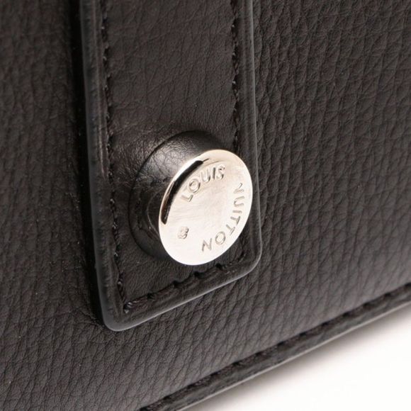 Louis Vuitton Transparency Lockit Monogram Black Leather Tote Bag Handbag - Picture 5 of 6